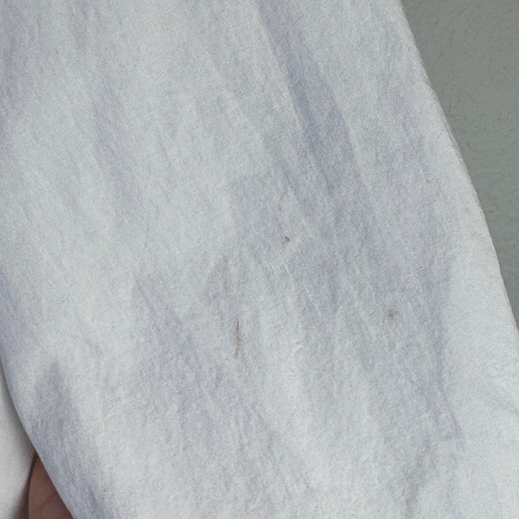 Calvin Klein Button Front White Shirt with Logo Stripes and adjustable sleeves - Picture 9 of 13